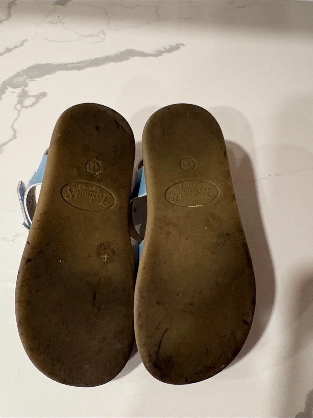 Footmates Eco-Ariel Sandals in Blue Pearl, Size 13 Little Kid